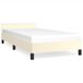 VidaXL Bedframe met hoofdeinde zonder matras 90x190 cm crèmekleurig