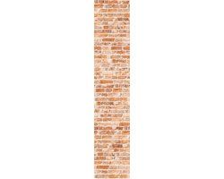 Ambiance Sticker Voorgelijmd vliesbehang - ORANJE BAKSTENEN - 1 rol van 300x60cm