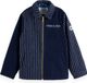 Scotch & Soda Gilet Bleu Rayé Polyester/Laine Coupe Regular Taille 128