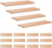 vidaXL Trapmatten 16 st Naturel 90 x 25 x 2 cm Massief beukenhout