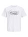 JACK & JONES Heren T-shirt met print - S - Wit