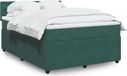 Maison Exclusive - Sommier à lattes de lit et matelas vert foncé 140x200cm velours