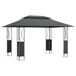 Pergola avec toit 400x300x270 cm acier anthracite