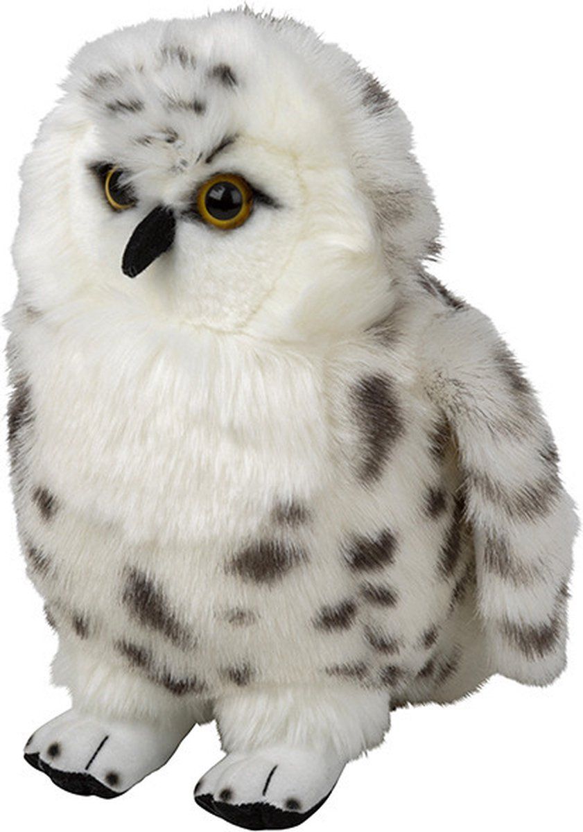 Nature Planet Pluche sneeuwuil vogel knuffel 22 cm - Uil knuffel