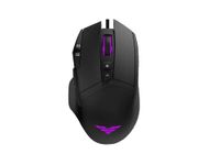 PREYON Falcon Gaming Bedrade Muis met RGB-Verlichting en Gevlochten Kabel - Computermuis met Omron 20M-Schakelaars - Optische Sensor 12400 DPI - 9 Programmeerbare Knoppen