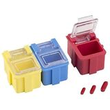 NeoLab 6-1997 micro magneetmixerstokjes set, 5 mm x 2 mm/7 mm x 2 mm/10 mm x 3 mm, gekleurd, rood/blauw/geel