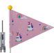 Pexkids Fietsvlag voor kinderen - Unicorn design - Roze