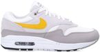 Nike Air Max 1 Sneakers Dames Wit Geel Grijs Leer Synthetisch Rubber Maat 38.5