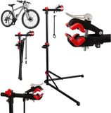 Relaxdays Fiets montagestandaard - 115-160 cm verstelbaar - zwart