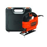 BLACK+DECKER KS701EK-GB Compacte decoupeerzaag met lemmet, 520 W, zwart/oranje