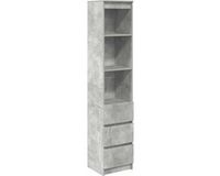 vidaXL Highboard Betongrijs 37,5x35x180 cm Spaanplaat