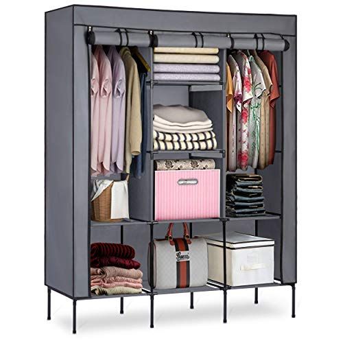 Massido Kledingkast, grafiet, 45x135x175 - 5908220477150