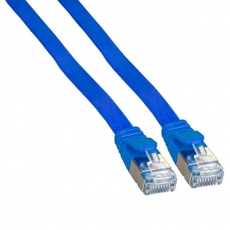 ProCable Netwerkkabel - Cat6a F/UTP - 0.5 meter (100% koper, Plat, Blauw