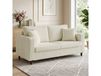 HOMCOM Canapé 2 Places en Velours Côtelé, Canapé de Salon Moderne 170 cm, Assise Large, Coussin à Ressorts, Crème