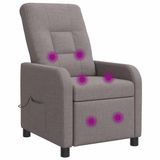 vidaXL Relaxstoel Taupe Stof