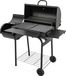 Barbecue extérieur - Grill à charbon de bois - Autoportant - Avec thermomètre - Grilles - Acier allié/fer - Laqué résistant à la chaleur, chromé - Charbon de bois (non inclus) - Noir