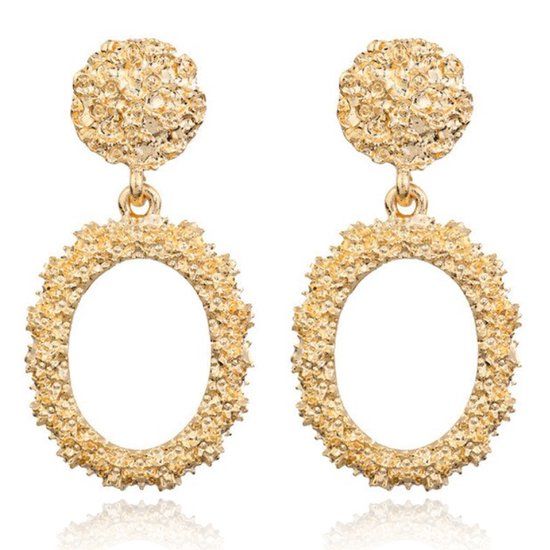 Cilla Jewels Lookinggoodtoday Cilla Chunky Ovale Oorbellen - Goudkleurig