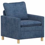 vidaXL Bank Blauw Polyester 76 x 81 x 87,5 cm
