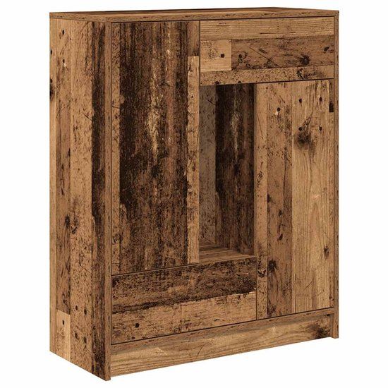 vidaXL Dressoir met lades en deuren 73x31x90 cm oud hout
