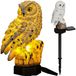 Merkloos / Sans marque Solar Fakkel Uil - Zonne energie lamp - Uil tuinlamp - Sfeerlicht buiten solar - Zonne energie lamp - Tuinfakkel Uil – Lantaarn Uil - Wit - 1 Stuks