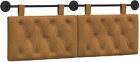 vidaXL - Hangend hoofdbord - Bruin - Fluweel