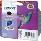 Epson T0801 Colibri Schwarz Tintenpatrone, 7.4 ml, Claria Photographic