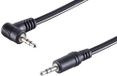 1aTTack.de 5 x 1,5 m - 3,5 mm jackkabel zwart - rechthoekige stereo-stekker