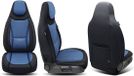 Bremer Sitzbezüge GmbH Premium Camper stoelhoezen voor Challenger C6 in Schwarz/Blau (2 losse stoelen)