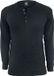 Urban Classics Basic Henley Heren Shirt met lange mouwen - Zwart - L