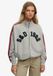 Superdry Athletic Essentials ruim trainingsjack met rits en applicatie - Dames - Grijs gemêleerd - Maat 12