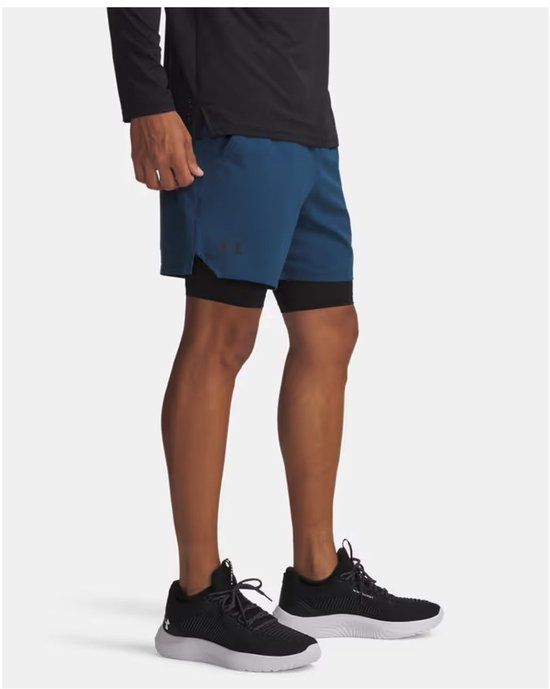 Under Armour Vanish Woven 2-in-1 Shorts Mannen Blauw S