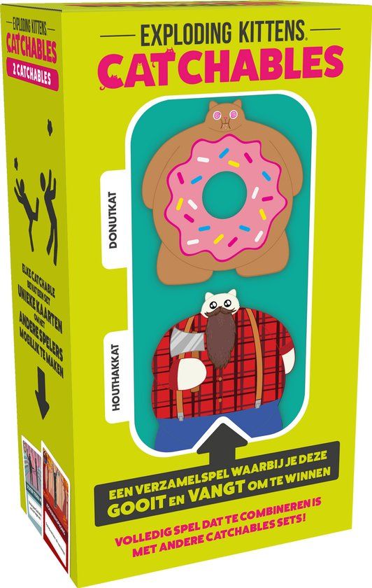 Exploding Kittens Catchables Houthakkat & Donutkat Familiespel