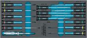 HAZET Elektronica schroevendraaierset 163-517/15N, 15-delig, PH00-PH1, T5-T15, sleuf, kruiskop, inwendige TORX, incl. fasentester, voor nauwkeurig werken