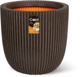 Capi Europe Bloempot bol Groove NL - 35x34 - Donkerbruin