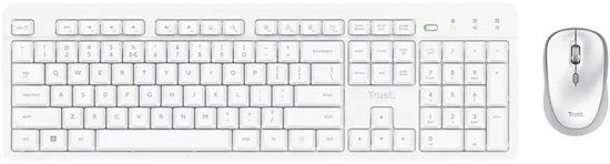 Trust Ody II Wireless Toetsenbord en Muis Set AZERTY Frans Wit