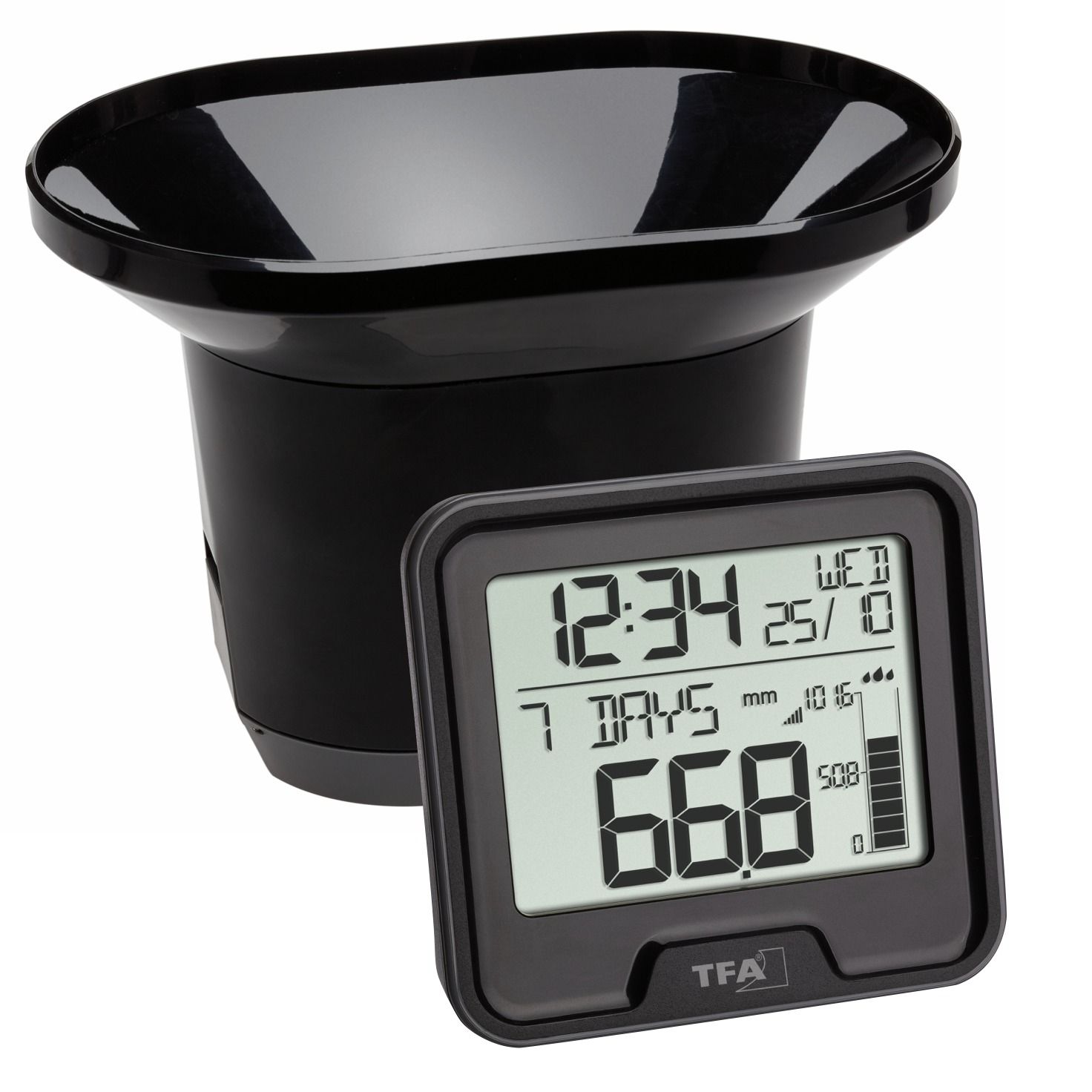 TFA Dostmann DROP Draadloze Regenmeter - Zwart