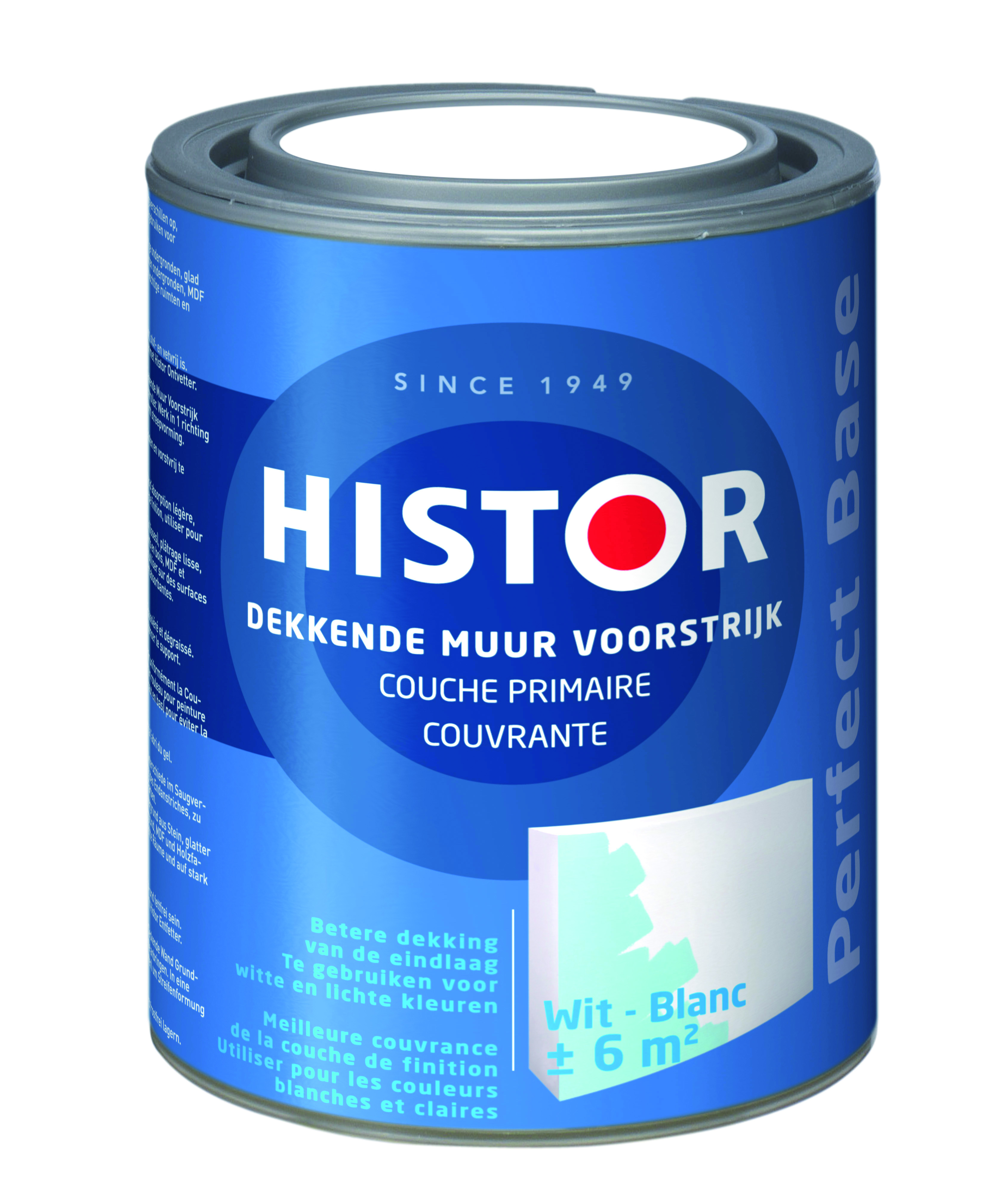 Histor Perfect Base Dekkende Muur Voorstrijk 2,5 liter - Wit