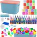Magic watergelspeelgoedkit, kit de jeu de gel d'eau bricolage 3D avec 24 couleurs et 22 formes, figurines aqua lumineuses, jouet éducatif créatif