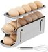 Ibenzoa® Distributeur d'œufs pliable 3 couches peu encombrant pour réfrigérateur - Gris