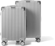 Voyagoux® Reiskoffer set - 2 delig - S/M - Zilver