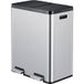 EKO Essential 1 Recycler pedaalemmer 30+30 liter - Stainless Steel Plastic - mat RVS - Prullenbak