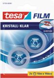 Tesa Plakband Kristalhelder, 2 Rollen, 19 mm x 10 m