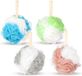 BRUBAKER Set van 4 badspons, douchespons, scrubspons, 50 g voor lichaamscrub of massage, wellnesssponzen, incl. geschenkdoos