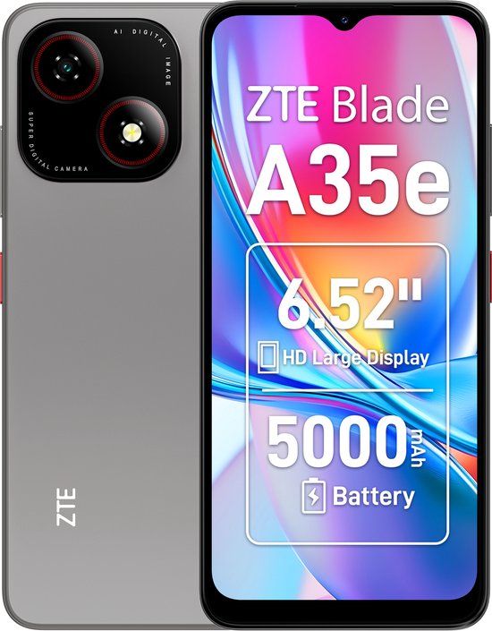 ZTE Blade A35e - 64GB - Zilvergrijs - Android 14 - 6.52 inch
