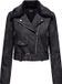 ONLY - ONLMACY WASHED BIKER CC OTW - Dames - Gewatteerde jas - Kort - Lange mouw - Polyester - Zwart