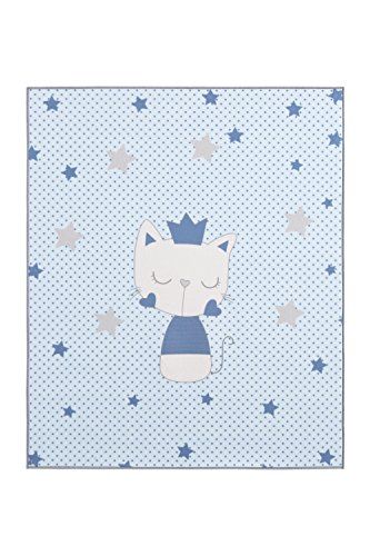 Piccola Casa 64509 tapijt - 90 x 110 cm - grijs/blauw