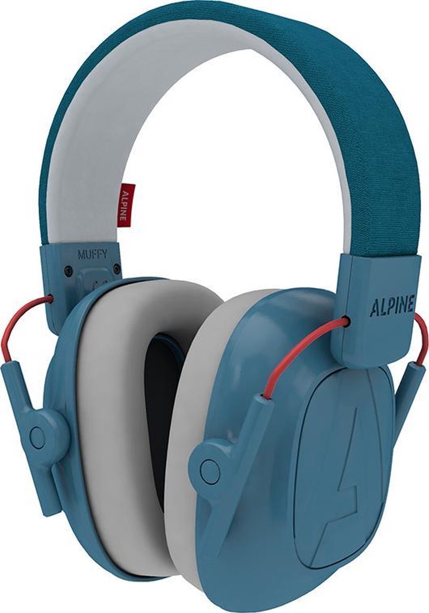 Alpine Hearing protection Alpine Muffy Kids Kinder Oorkap - Premium Gehoorbescherming voor kinderen tussen de 3-16 jaar - Verstelbare Oorbescherming met Draagtas - 25 dB SNR - Blauw