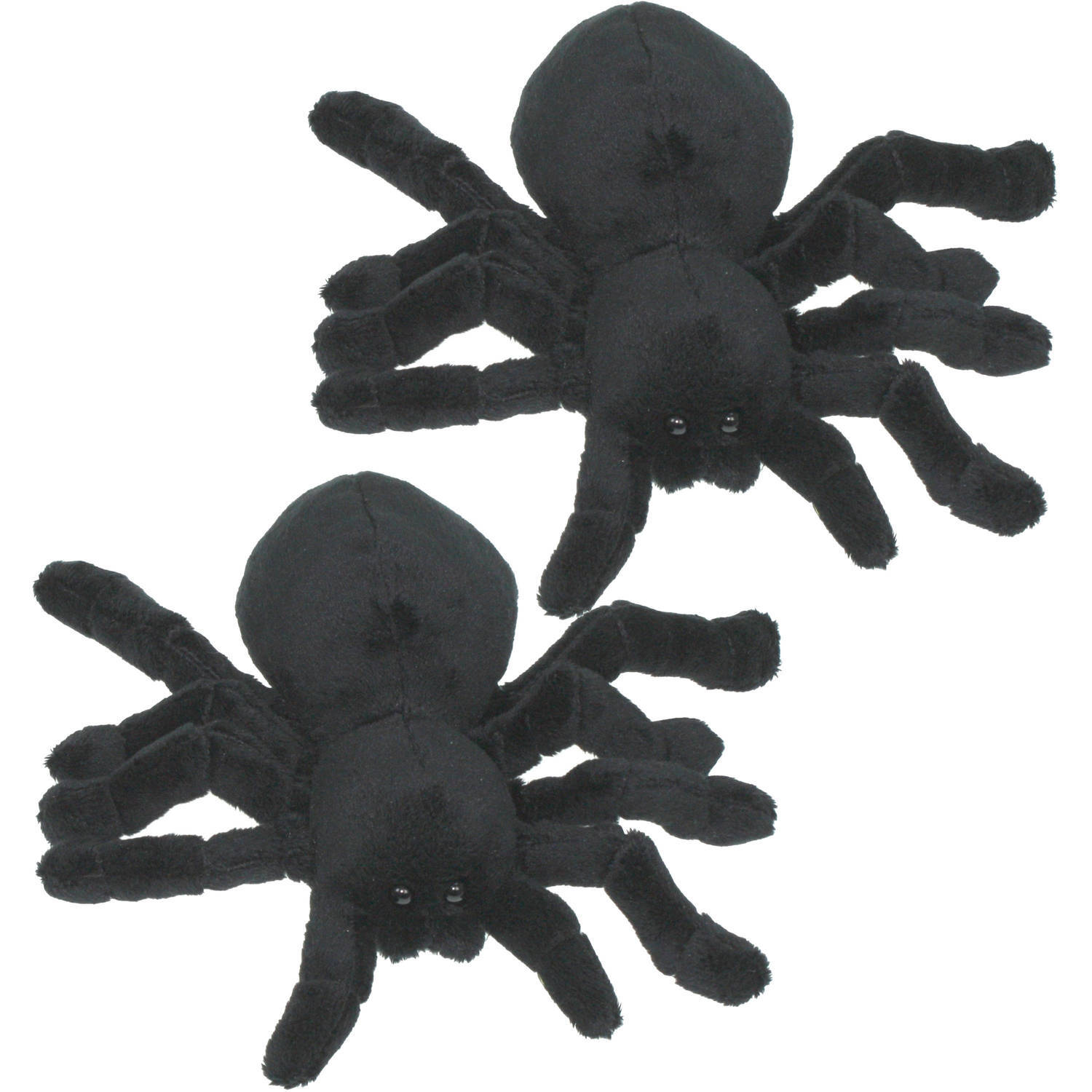 Cornelissen Set van 2x stuks pluche knuffel dieren Tarantula spinnen 20 cm - Halloween spinnen knuffels