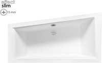 Badland INTIMA SLIM hoekbad 170 x 125 cm links wit
