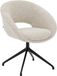Goossens Eetkamerstoel Babs - Met Armleuning - Stof - Beige